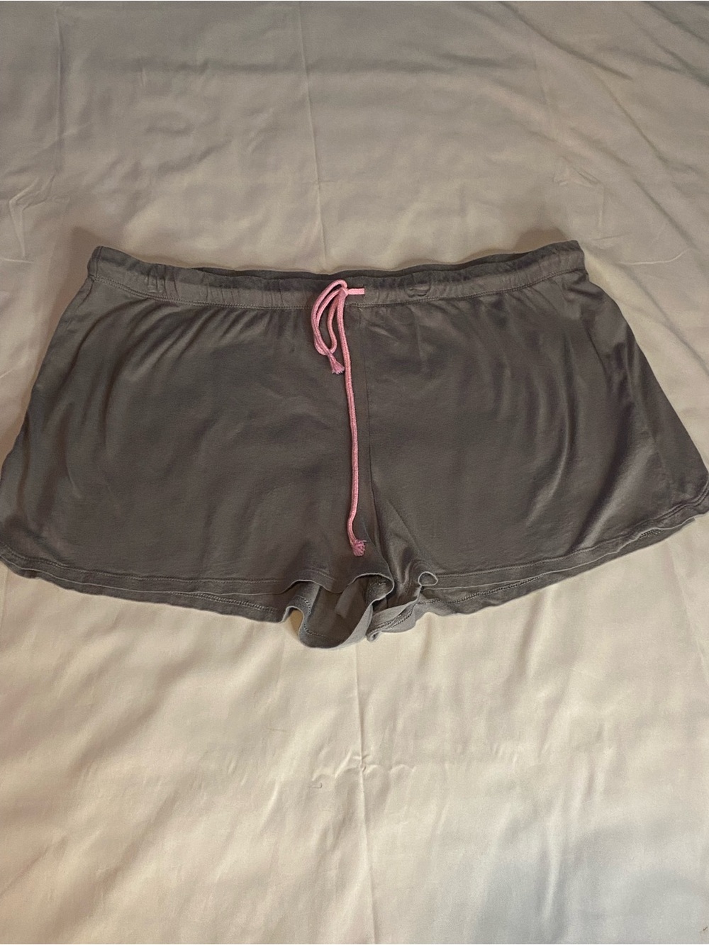 Womans Lounge/Night Shorts Size 2X by Secret Treasures Grey W/ Pink Drawstrings